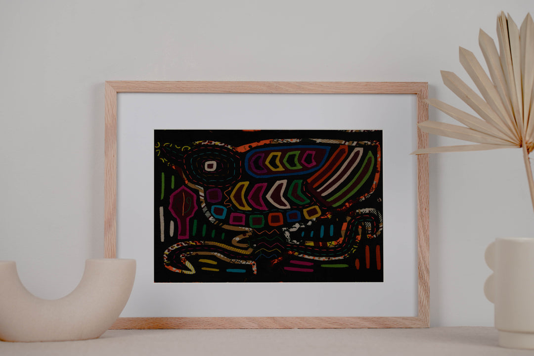 Vintage Rainbow Fancy Bird Mola