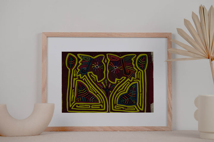 Traditional Burgundy And Chartruce King And Queen of The Jungle Mola