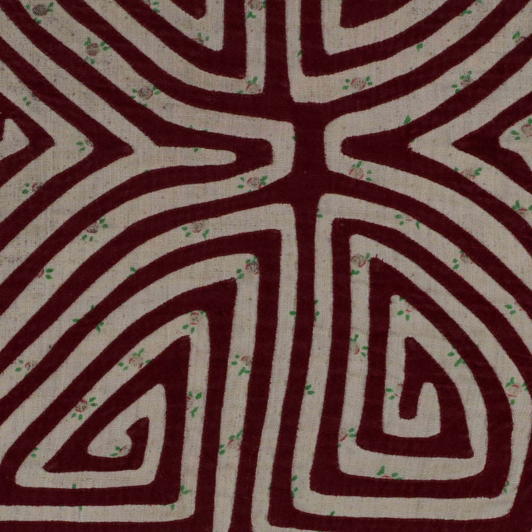 Vintage Burgundy And White Classic Design Mola