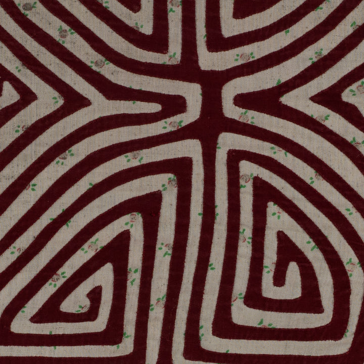 Vintage Burgundy And White Classic Design Mola