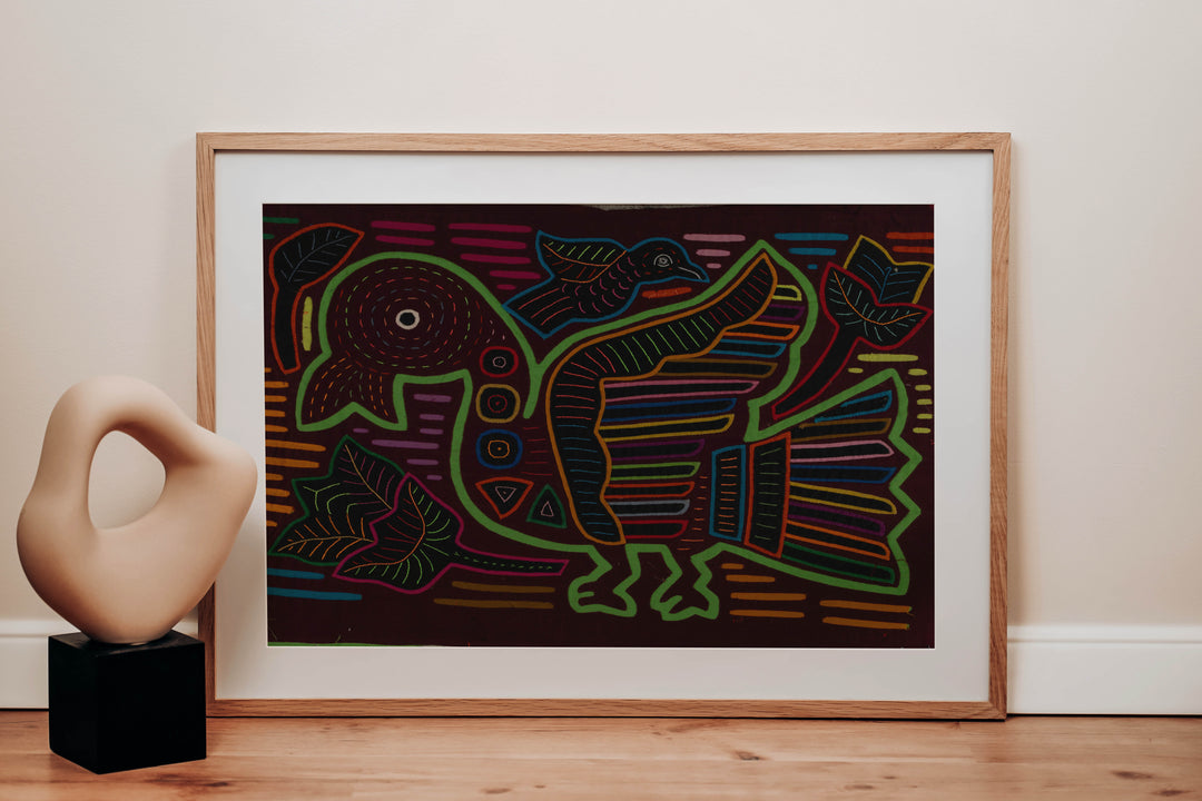 Classic Burgundy And Green Duck Mola