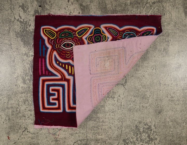 Traditional Burgundy And White Jungle Critters Mola