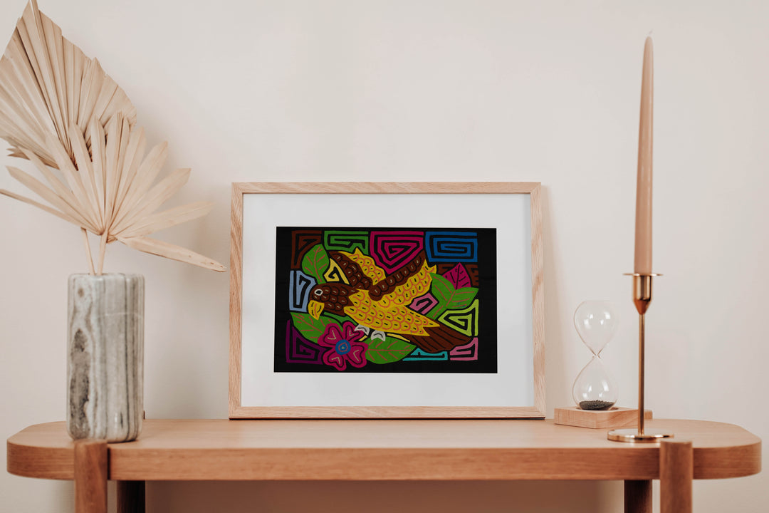 Fantasy Yellow And Brown Jungle Bird Mola