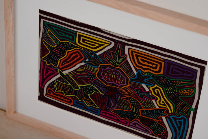 Traditional Multi-Color Bird And Flower Mola