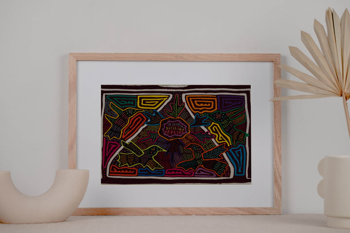 Traditional Multi-Color Bird And Flower Mola