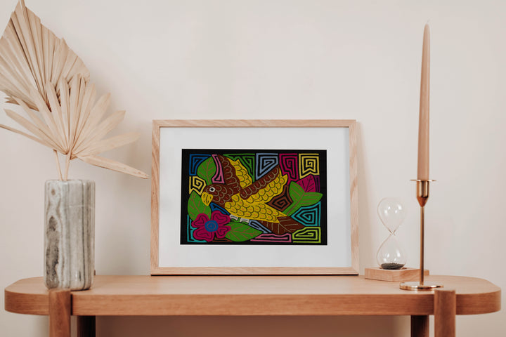 Fantasy Brown And Yellow Parrot Bird Mola