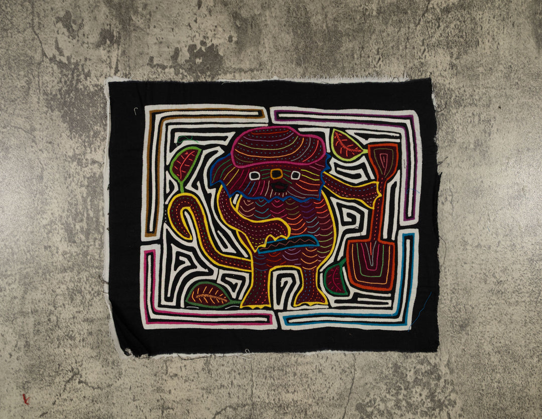 Traditional Burgundy Black And White Jolly Monster Mola