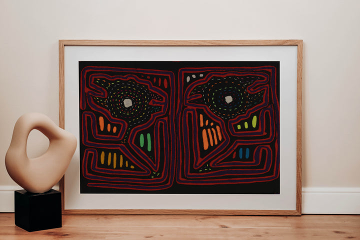 Black And Red Talking Out Of Both Sides Of Mouth Mola