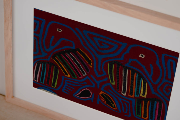 Traditional Burgundy And Blue Aw Shucks Bird Mola