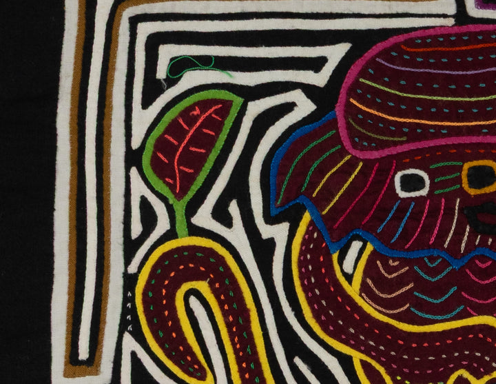 Traditional Burgundy Black And White Jolly Monster Mola