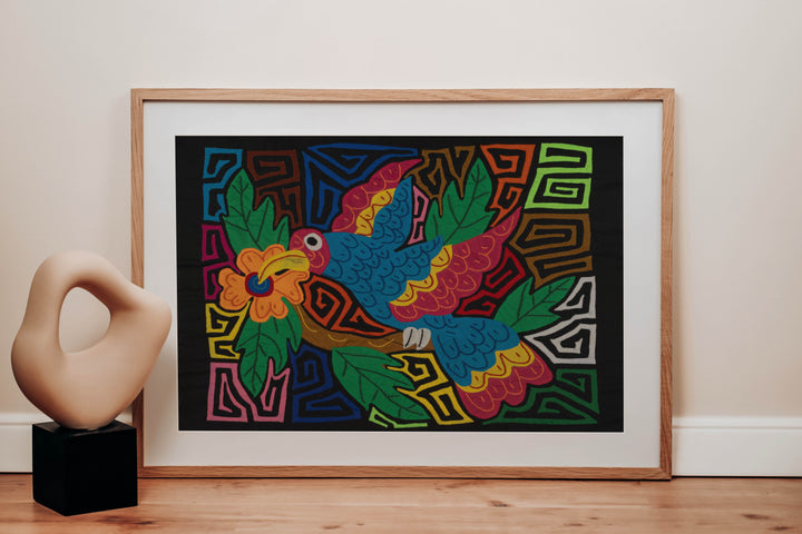 Fantasy Red And Blue Hummingbird Mola