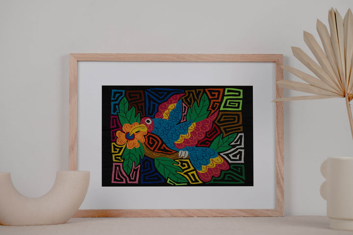 Fantasy Red And Blue Hummingbird Mola