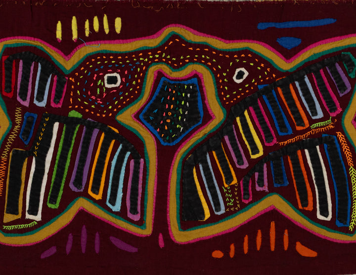 Traditional Multi-Color Hummingbird Kiss Mola
