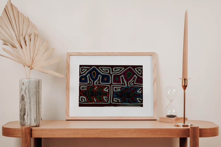 Classic Burgundy And Blue Fish Mola