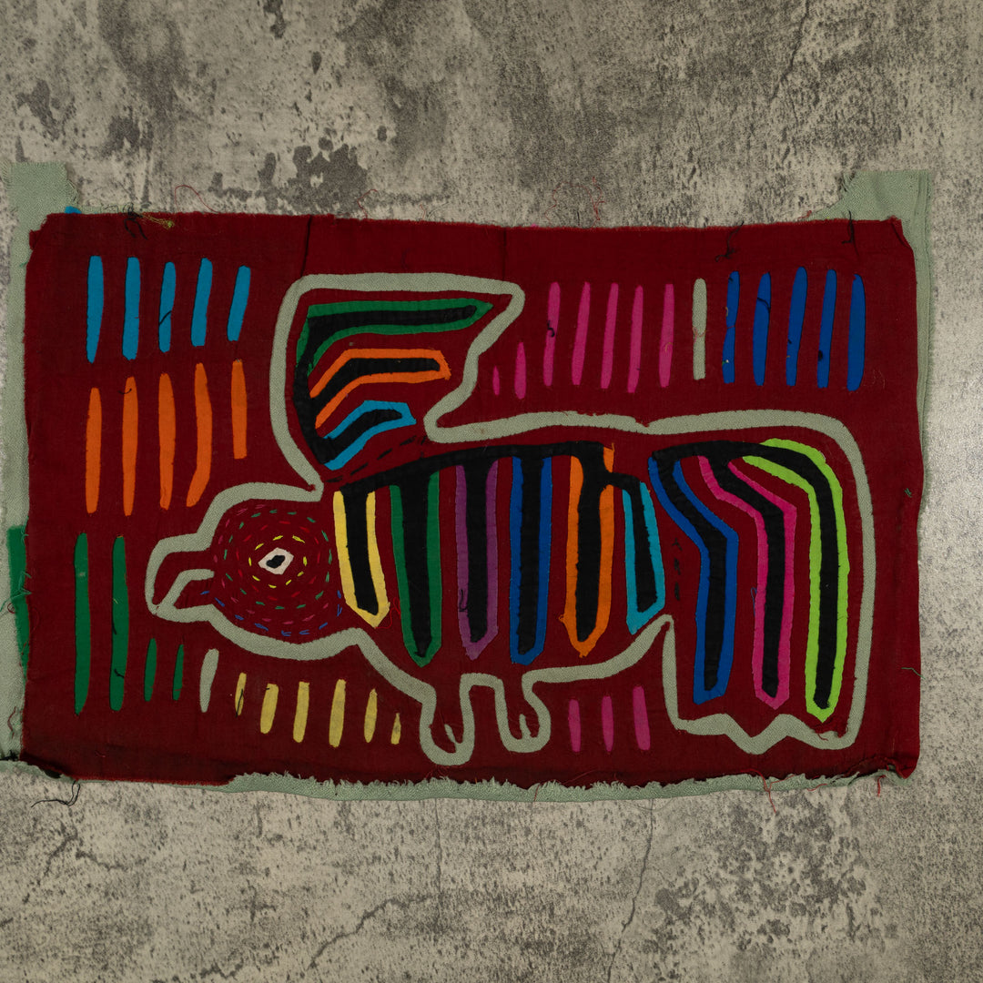 Traditional Maroon And Gray Drone Bird Mola