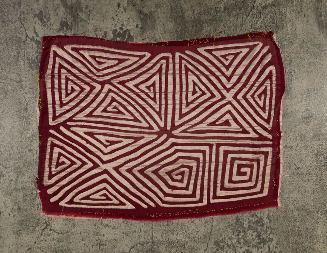 Vintage Burgundy And Silver Classic Design Mola