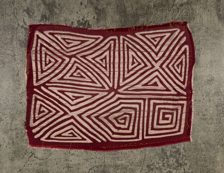 Vintage Burgundy And Silver Classic Design Mola
