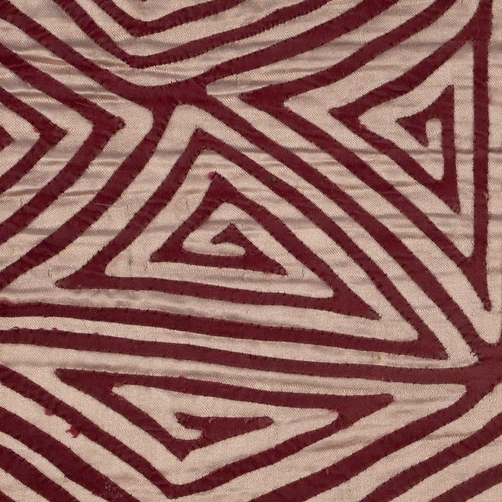 Vintage Burgundy And Silver Classic Design Mola