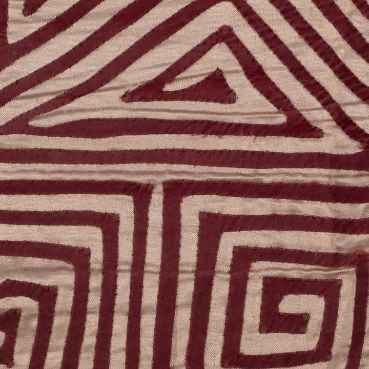 Vintage Burgundy And Silver Classic Design Mola