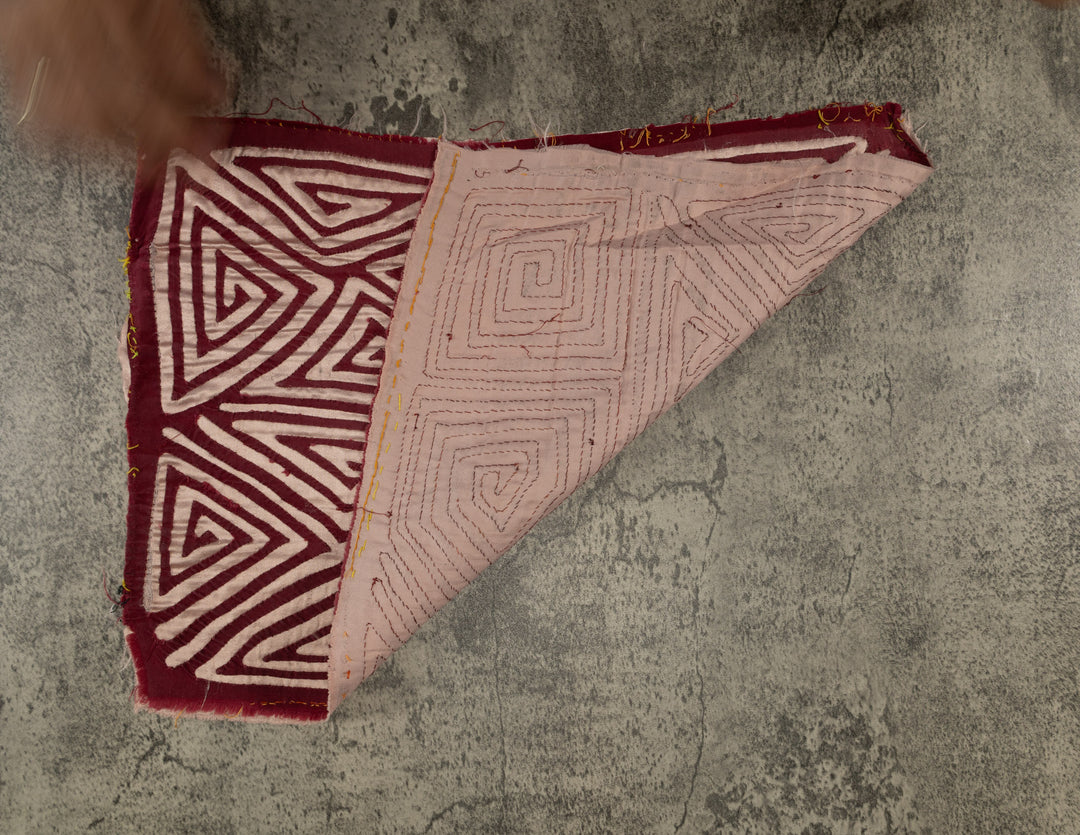 Vintage Burgundy And Silver Classic Design Mola