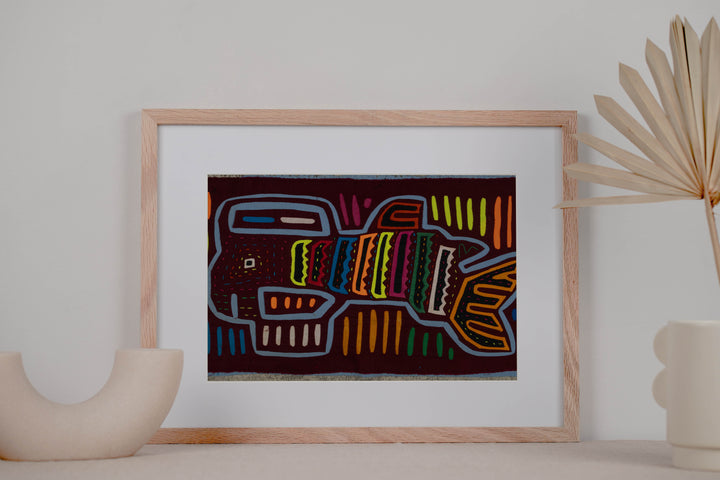 Traditional Burgundy And Blue Monster From The Deep Mola