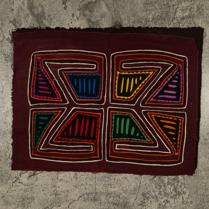 Traditional Burgundy Black And White Classic Mola