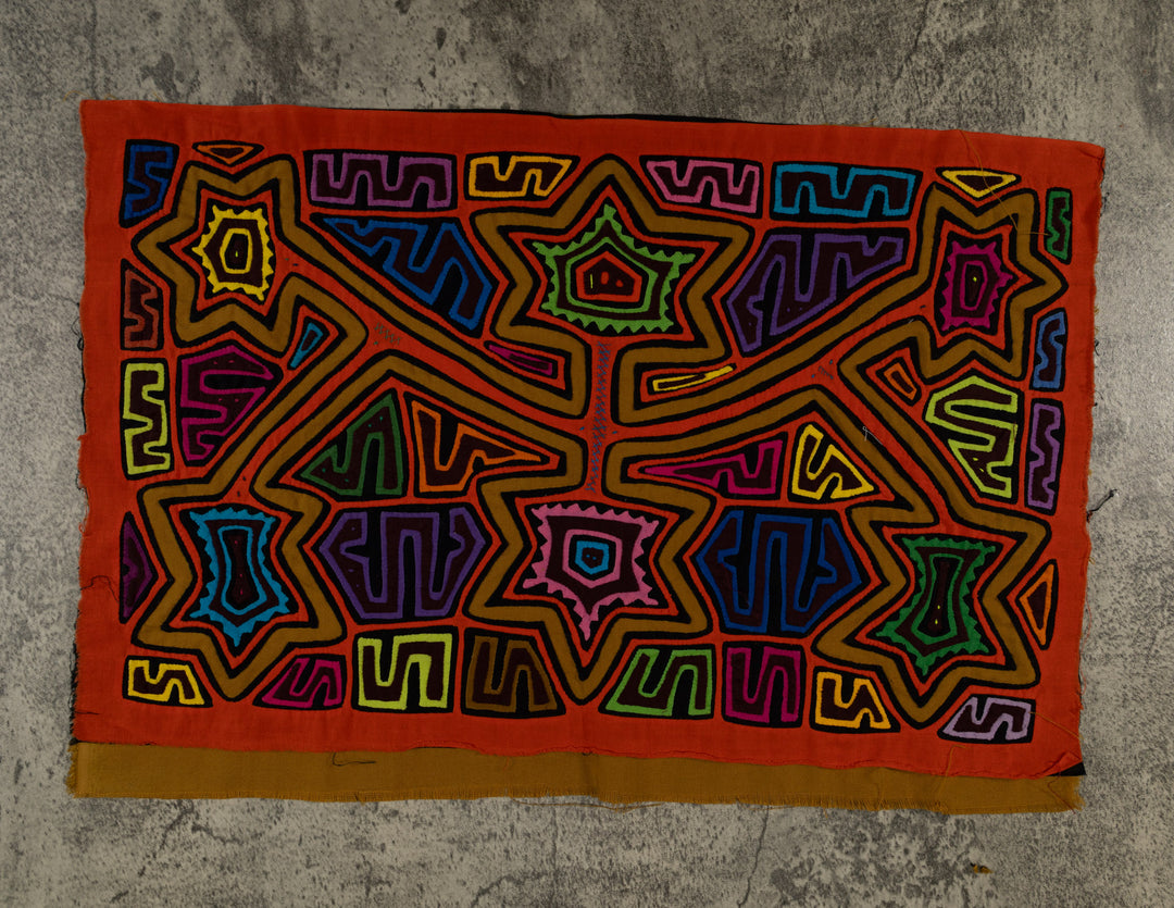Orange And Brown Stars From Heaven Mola