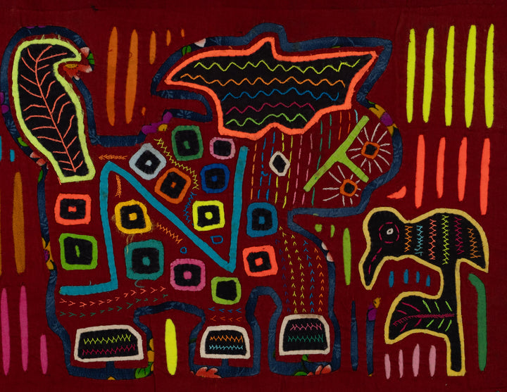 Traditional Burgundy And Orange King Of The Jungle Mola