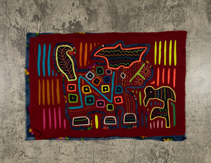 Traditional Burgundy And Orange King Of The Jungle Mola