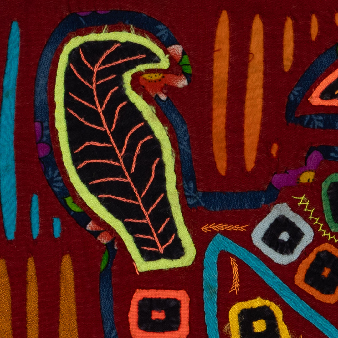 Traditional Burgundy And Orange King Of The Jungle Mola