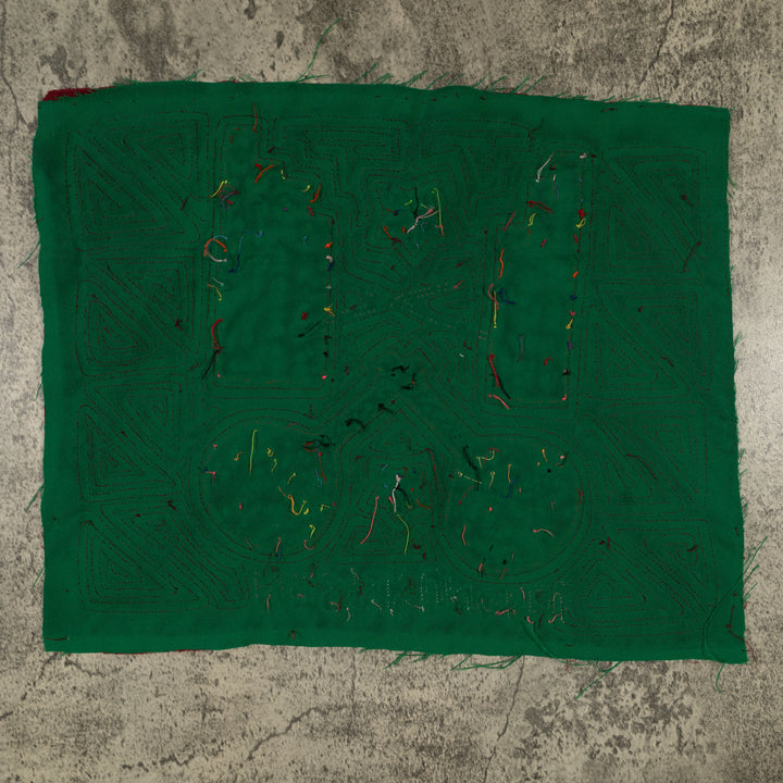 Traditional Burgundy and Green Musical Mola