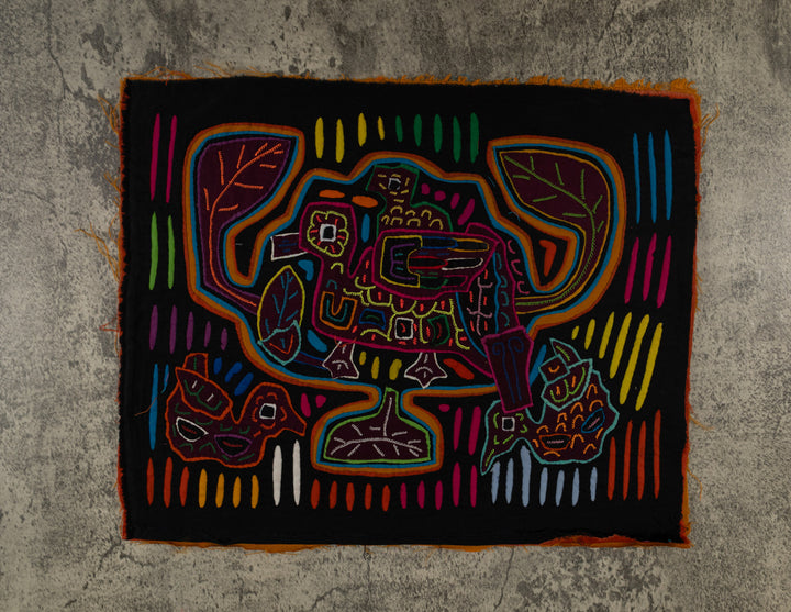 Multi-Color Mother Duck With Chick Mola