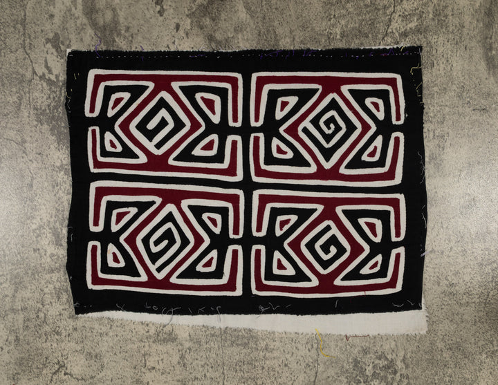 Traditional Burgundy Black And White Classic Design Mola