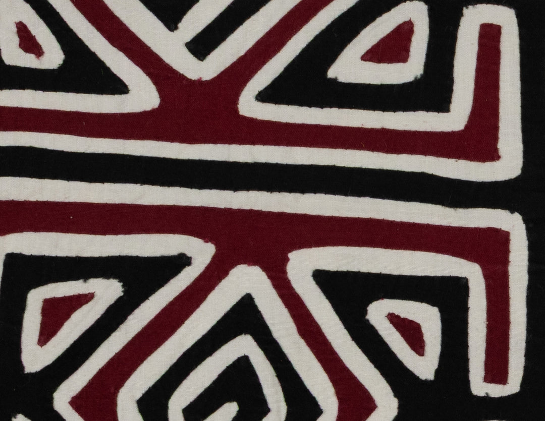 Traditional Burgundy Black And White Classic Design Mola
