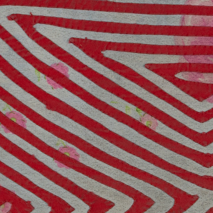 Vintage Red And Gray Floral Background Mola