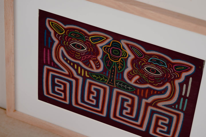 Traditional Burgundy And White Jungle Critters Mola