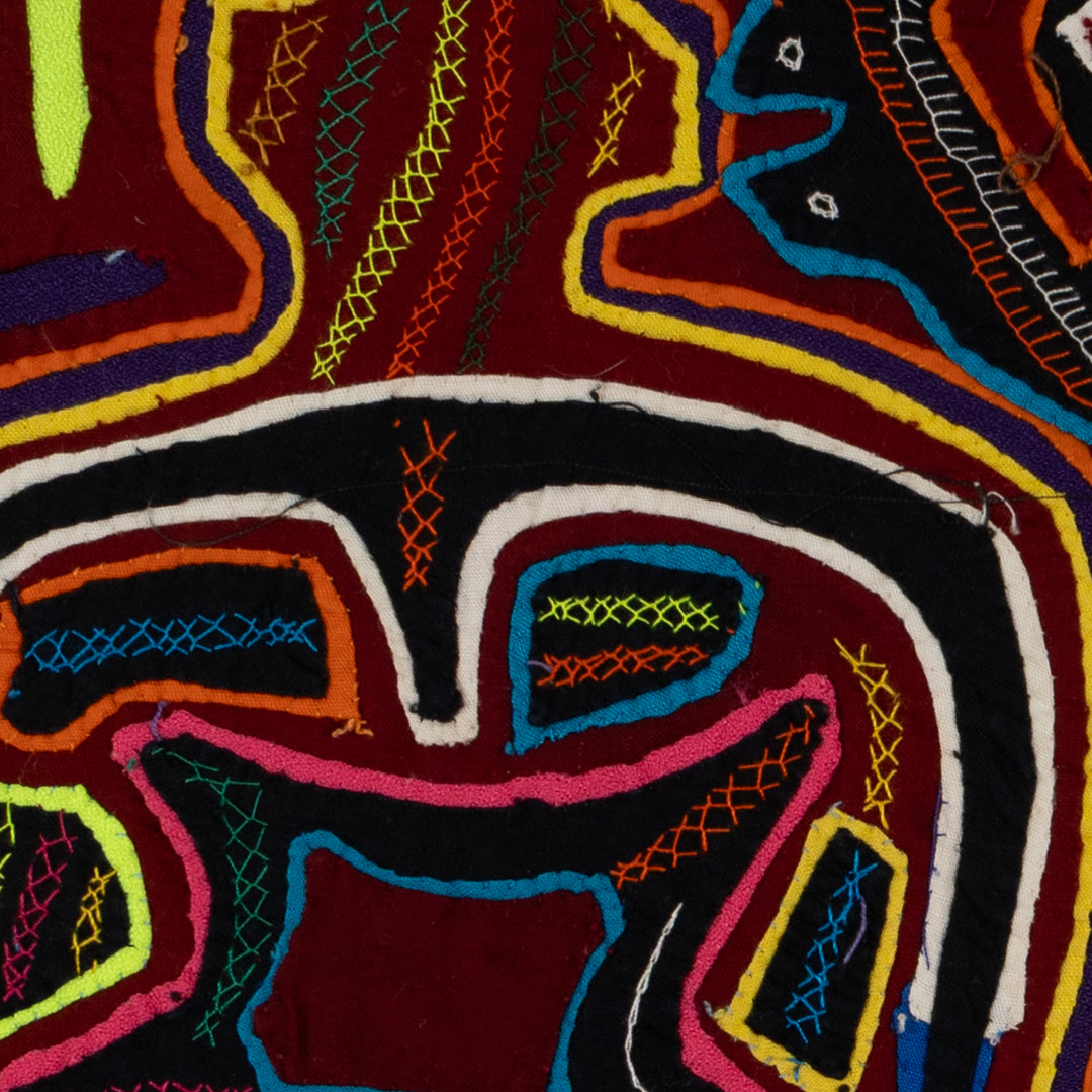 Traditional Multi-Color Fish And Jug Mola