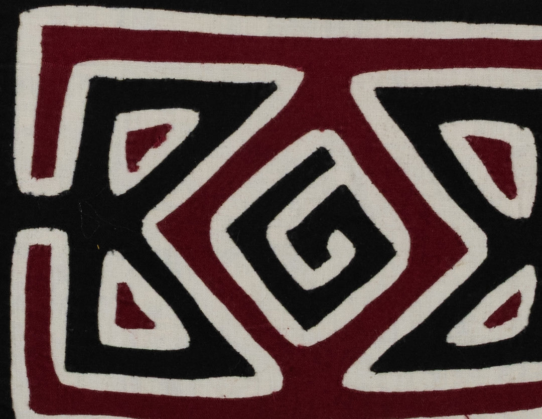 Traditional Burgundy Black And White Classic Design Mola