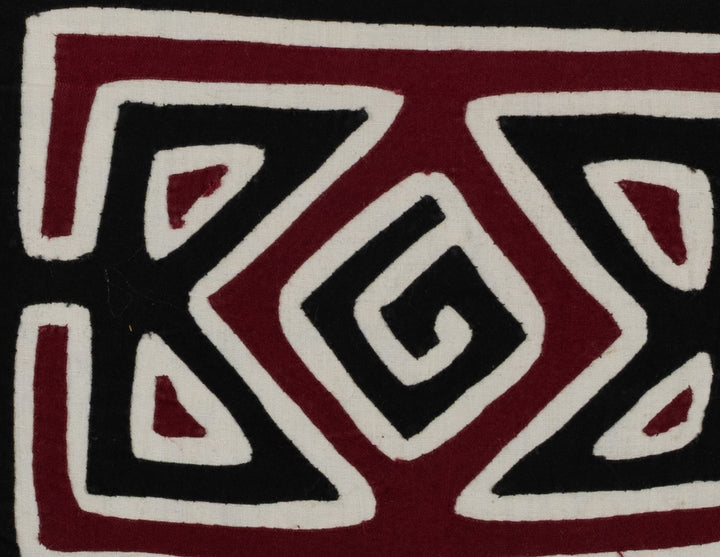 Traditional Burgundy Black And White Classic Design Mola