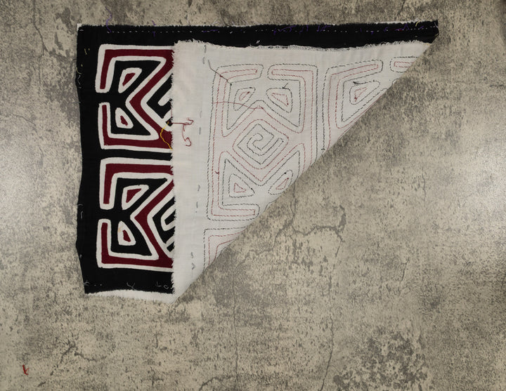 Traditional Burgundy Black And White Classic Design Mola