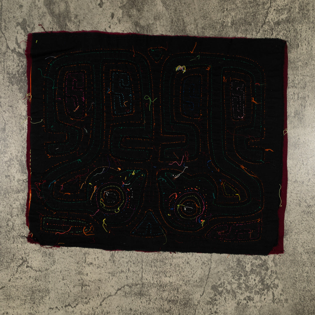 Traditional Burgundy and Green Talking Head Mola