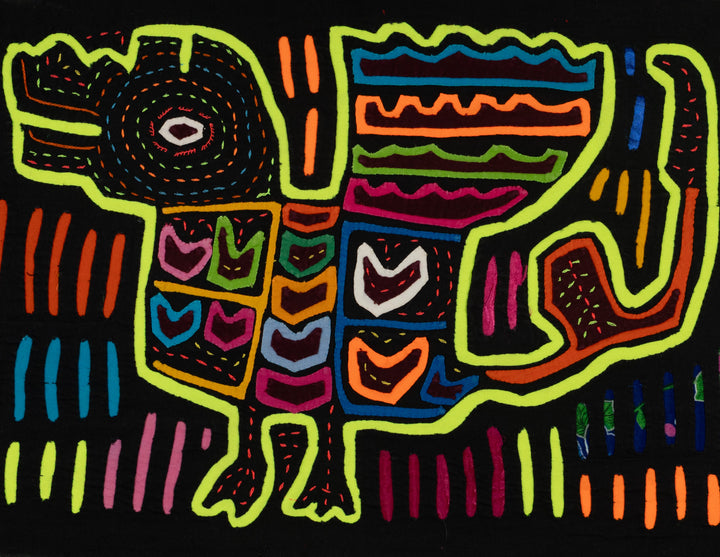 Traditional Black And Green Jungle Queen Mola