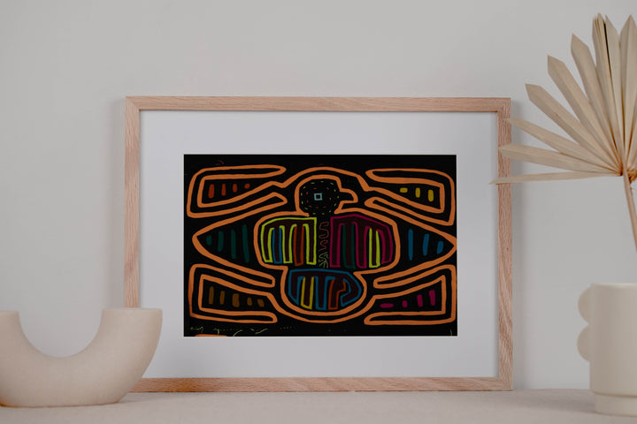 Classic Black And Orange Thunderbird Design Mola