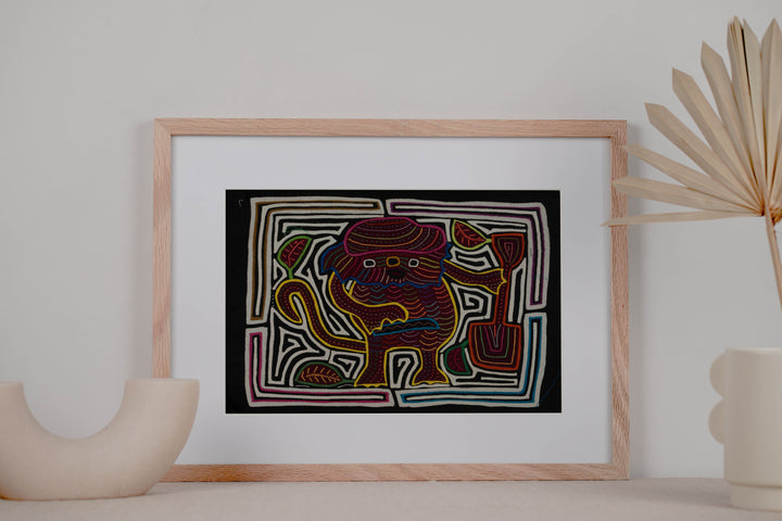 Traditional Burgundy Black And White Jolly Monster Mola