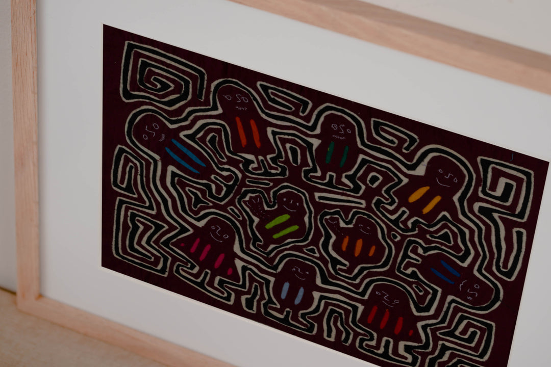 Classic Design Maroon Conga Dance Mola