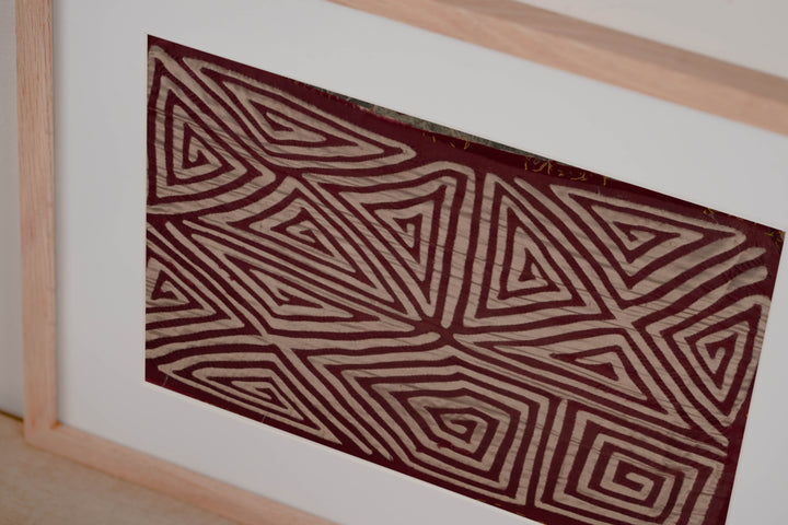 Vintage Burgundy And Silver Classic Design Mola