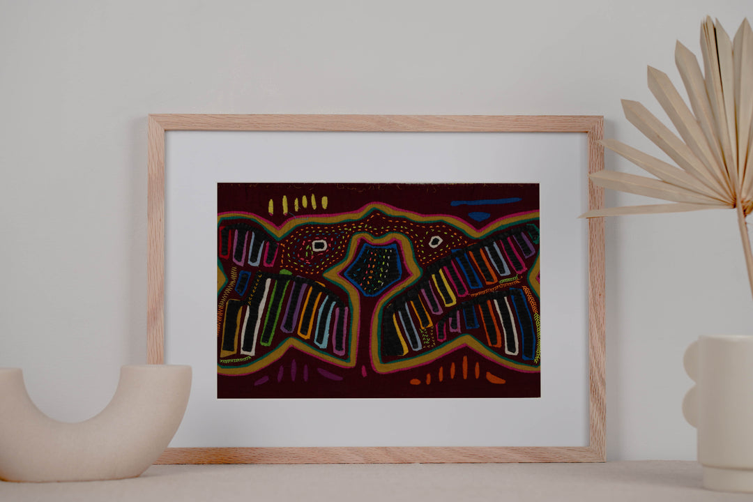 Traditional Multi-Color Hummingbird Kiss Mola