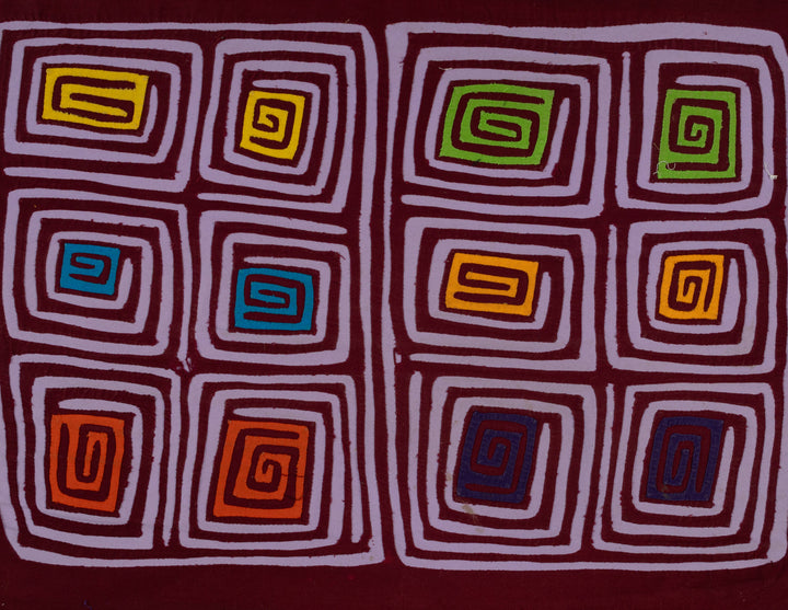 Traditional Burgundy And Gray Hollywood Squares Mola