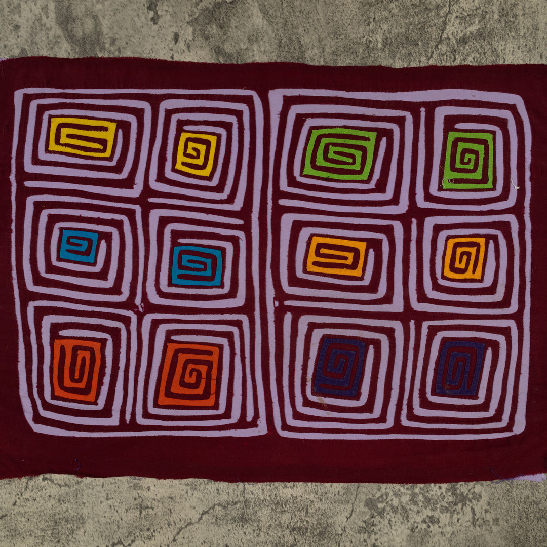 Traditional Burgundy And Gray Hollywood Squares Mola