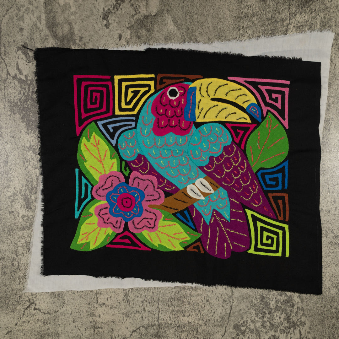 Fantasy Purple And Blue Toucan Parrot Bird Mola
